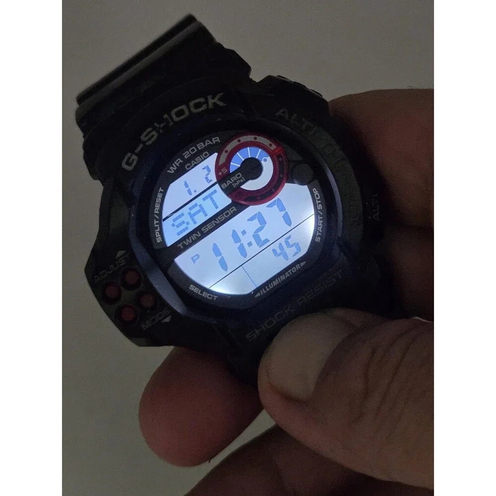 CASIO G-SHOCK GDF100 TWIN SENSOR Watch. Barometer/Temp/Altitude. Tin. New Batt